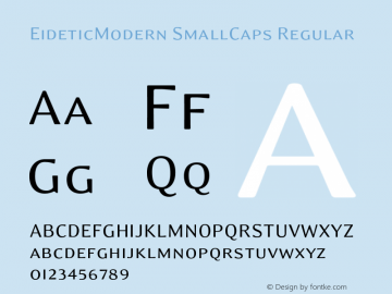 EideticModern SmallCaps Regular 001.000图片样张