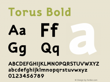 Torus Bold 001.000 Font Sample