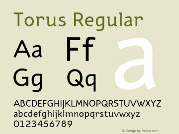 Torus Regular 001.000 Font Sample