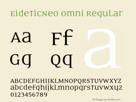 EideticNeo Omni Regular OTF 1.0;PS 001.000;Core 116;AOCW 1.0 161 Font Sample