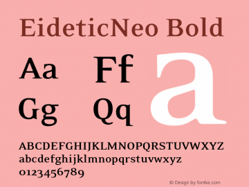 EideticNeo Bold 001.000 Font Sample