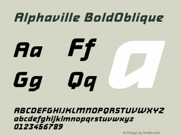 Alphaville BoldOblique Version 2.02图片样张