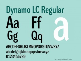 Dynamo LC Regular 001.000 Font Sample