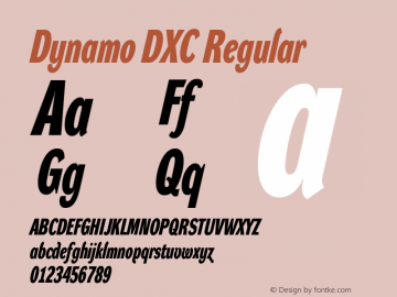 Dynamo DXC Regular 001.000 Font Sample