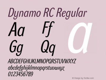 Dynamo RC Regular 001.000 Font Sample
