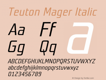 Teuton Mager Italic 001.000图片样张