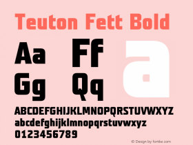 Teuton Fett Bold 001.000 Font Sample