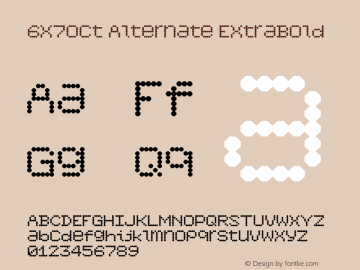 6x7oct Alternate ExtraBold version 1.00 Font Sample