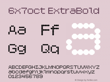 6x7oct ExtraBold version 1.00 Font Sample