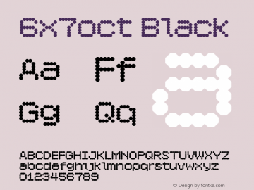 6x7oct Black version 1.00 Font Sample