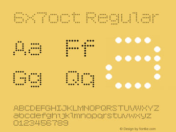 6x7oct Regular version 1.00 Font Sample