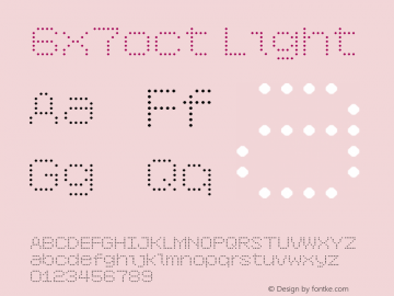 6x7oct Light version 1.00 Font Sample