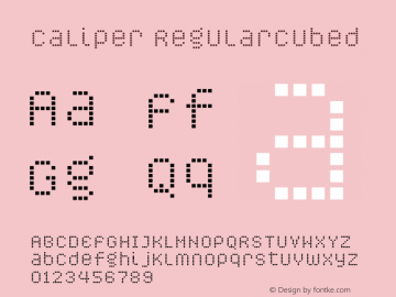 Caliper RegularCubed version 1.00 Font Sample