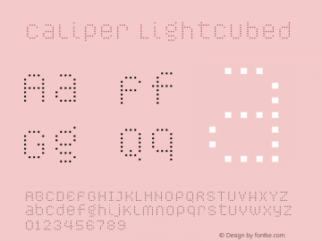 Caliper LightCubed version 1.00 Font Sample