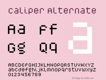 Caliper Alternate version 1.00 Font Sample