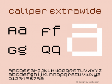 Caliper ExtraWide version 1.00 Font Sample