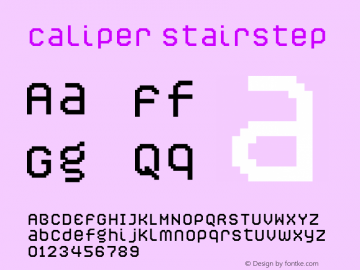 Caliper Stairstep version 1.00 Font Sample