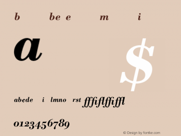 Bodoni BE Expert Medium Italic 001.001图片样张