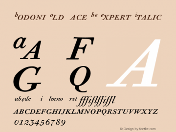 Bodoni Old Face BE Expert Italic 001.000图片样张