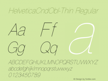 HelveticaCndObl-Thin Regular Converted from D:\NYFONT\ST000092.TF1 by ALLTYPE图片样张