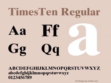 TimesTen Regular 001.001图片样张