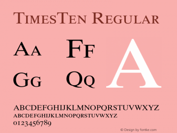 TimesTen Regular 001.000图片样张