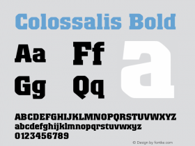 Colossalis Bold Version 1.00 Font Sample