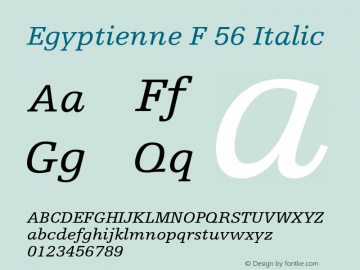 Egyptienne F 56 Italic 001.000图片样张