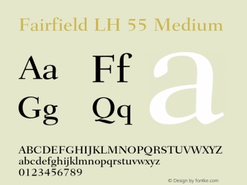 Fairfield LH 55 Medium 001.002 Font Sample