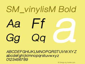 SM_vinylisM Bold Version 1.000 2004 initial release图片样张