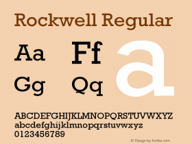 Rockwell Regular Version 001.000图片样张