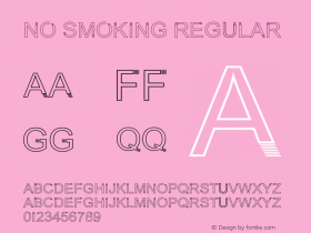 No Smoking Regular No Smoking V.1 Font Sample