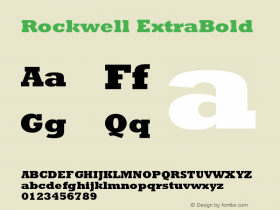 Rockwell ExtraBold Version 001.000图片样张