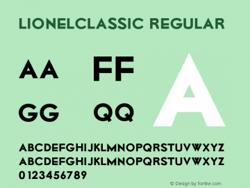 LionelClassic Regular 001.000 Font Sample