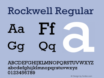 Rockwell Regular Version 001.000图片样张