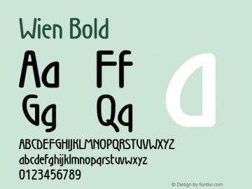 Wien Bold v001.095 Font Sample