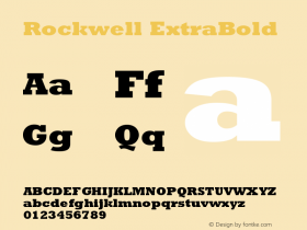 Rockwell ExtraBold Version 001.000图片样张