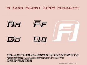 3 Lori Slant DNA Regular Macromedia Fontographer 4.1 3/10/2001图片样张