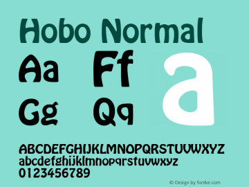 Hobo Normal Unknown Font Sample