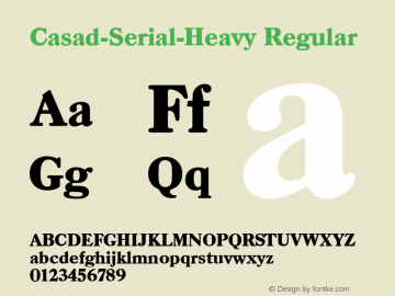 Casad-Serial-Heavy Regular 1.0 Wed Oct 16 13:51:56 1996 Font Sample