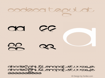 Codeca Regular First Version-6/3/99 Font Sample