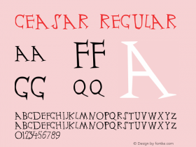 Ceasar Regular 1.0 Tue May 27 18:02:44 1997 Font Sample