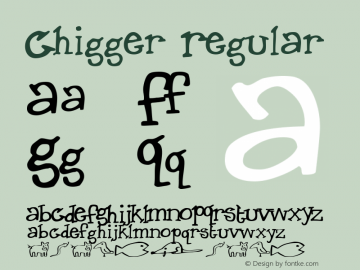 Chigger Regular Macromedia Fontographer 4.1 8/9/97图片样张