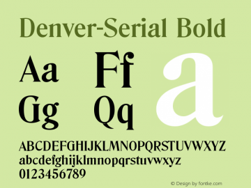 Denver-Serial Bold 1.0 Fri Oct 18 19:18:29 1996 Font Sample