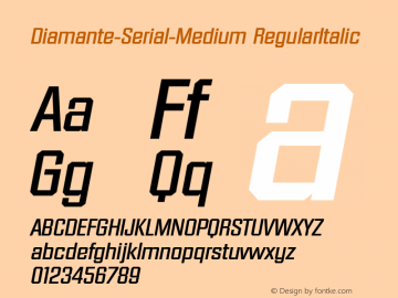 Diamante-Serial-Medium RegularItalic 1.0 Fri Oct 18 20:06:58 1996图片样张