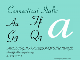 Connecticut Italic Version 3.00图片样张