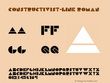 Constructivist-Line Roman Version 1.00 Font Sample
