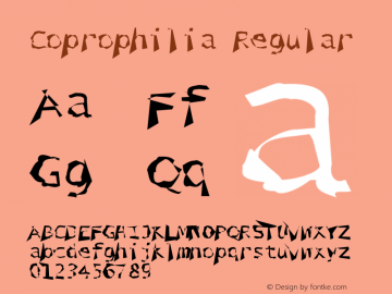 Coprophilia Regular 000.000 Font Sample