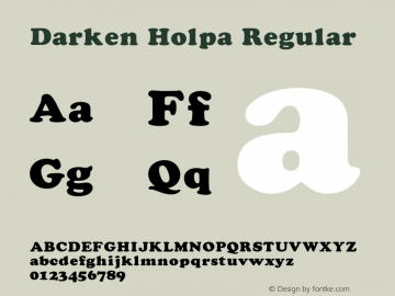 Darken Holpa Regular 1.0.1 Font Sample