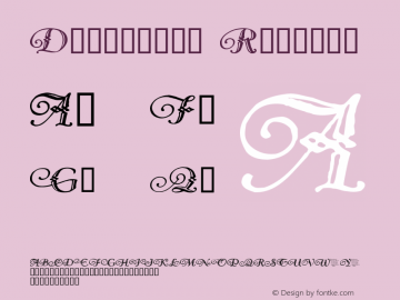 Deerfield Regular Altsys Fontographer 4.0 6/14/94 Font Sample